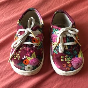 Toddler girls rifle paper co. keds sz 4